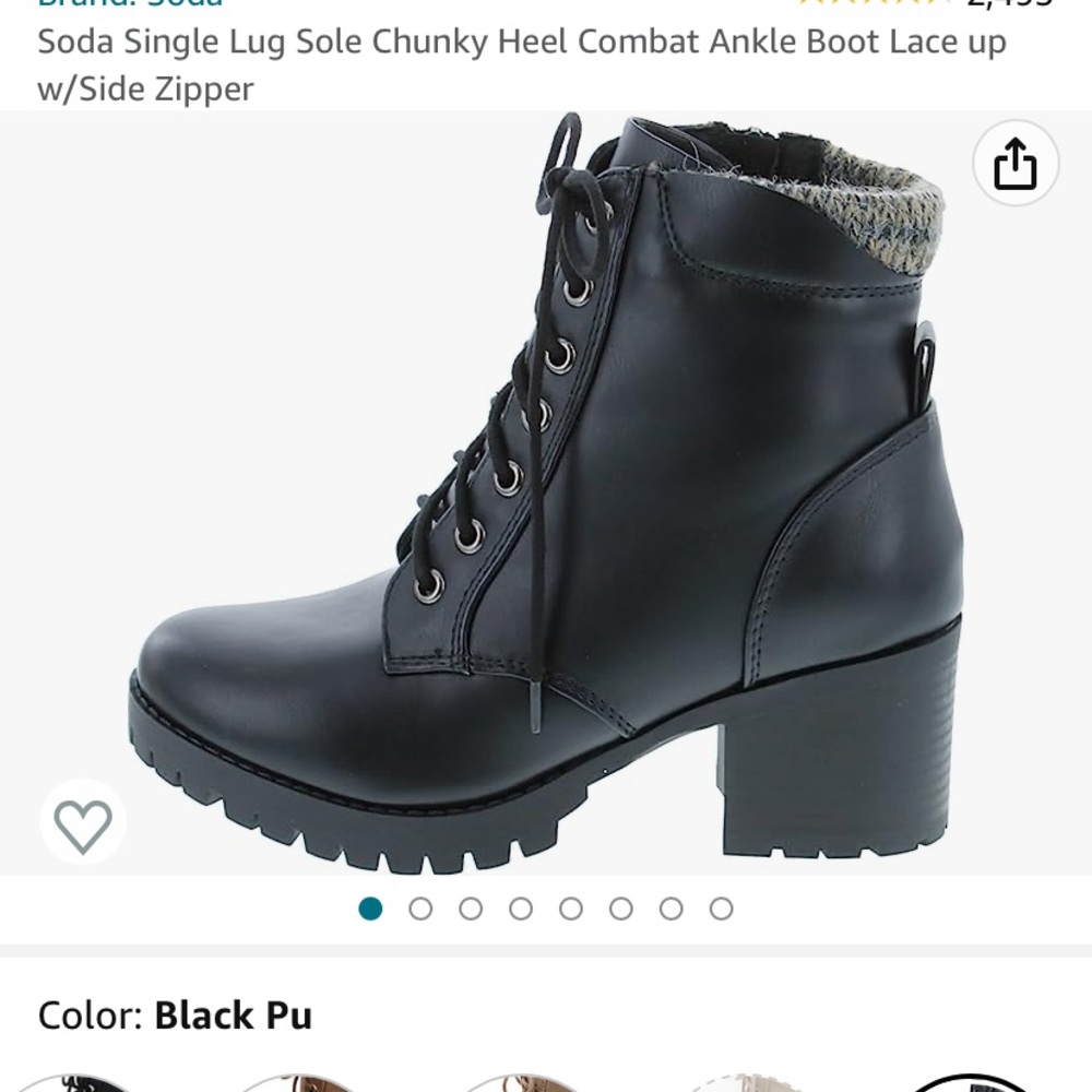 Black bootie 2.5 in heel. Never worn.